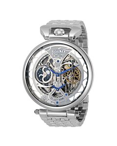 Men's Objet D Art Stainless Steel Silver (Cut-Out) Dial Watch