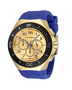 Men's Ocean Manta Chronograph Silicone Gold Dial Watch