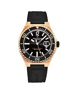 Men's Oceana Rubber Black Dial Watch