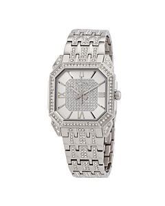 Men's Octava Stainless Steel Set With Crystals Silver Dial Watch