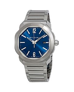 Men's Octo Roma Stainless Steel Blue Dial