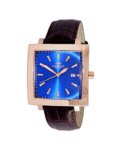 Men's ON4444 Leather Blue Dial Watch