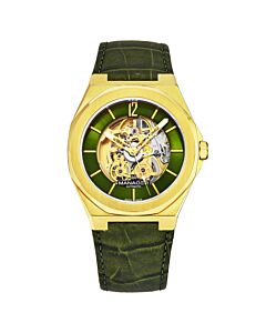 Men's Open mind Leather Green Dial Watch