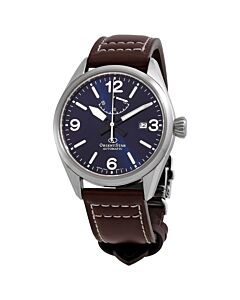 Men's Orient Star Leather Blue Dial Watch
