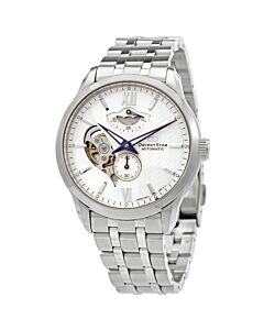 Men's Orient Star Stainless Steel Silver (Open Heart) Dial Watch