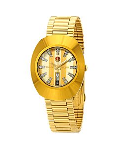 Men's Original Stainless Steel Yellow Gold-tone Dial Watch