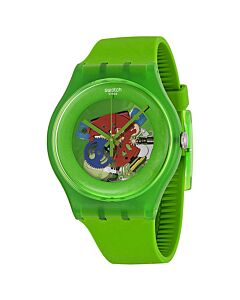 Men's Originals Green Lacquered Silicone Green with Skeleton Dial Watch