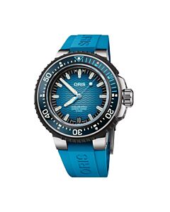 Men's Oris Aquis Pro Leather Aqua Dial Watch