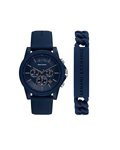 Men's Outerbanks Chronograph Silicone Blue Dial Watch