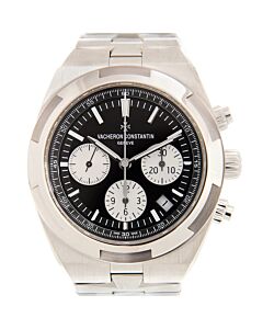 Men's Overseas Chronograph Stainless Steel Black Dial Watch