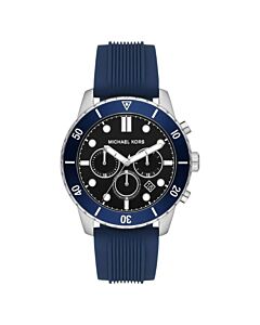 Men's Oversized Cunningham Chronograph Silicone Black Dial Watch