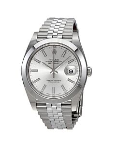 Men's Oyster Perpetual Datejust Stainless Steel Rolex Jubilee Silver Dial