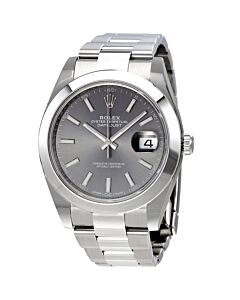 Men's Oyster Perpetual Datejust Stainless Steel Rolex Oyster Rhodium Dial