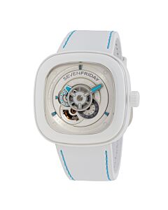 Men's P Series "Curaçao" Leather White Dial Watch