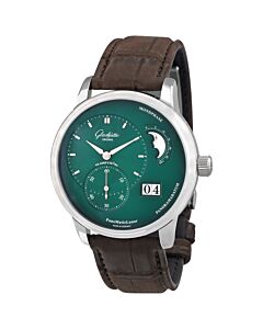 Men's PanoMaticLunar Alligator/Crocodile Leather Green Dial Watch