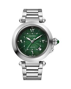 Men's Pasha Stainless Steel Green Dial Watch