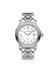 Men's Patravi Autodate Stainless Steel White Dial Watch