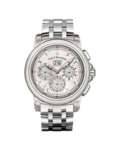 Men's Patravi Chronograph Stainless Steel White Dial Watch