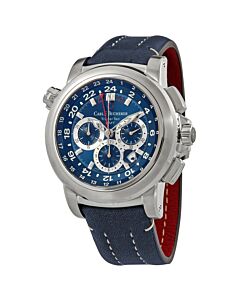 Men's Patravi TravelTec Chronograph Leather Blue Dial Watch
