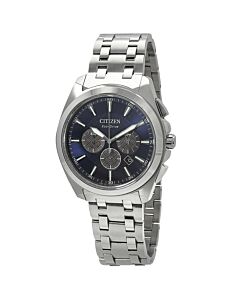 Men's Peyten Chronograph Stainless Steel Blue Dial Watch