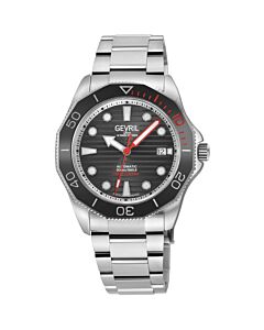Men's Pier 90 Stainless Steel Black Dial Watch