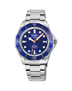 Men's Pier 90 Stainless Steel Blue Dial Watch