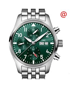 Men's Pilot Chronograph Stainless Steel Green Dial Watch