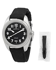 Men's Pilot Fabric Black Dial Watch