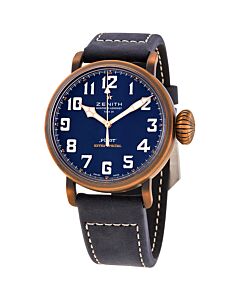 Men's Pilot Type 20 Oily Nubuck Leather with Rubber Lining Blue Dial