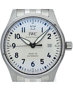Men's Pilots Stainless Steel White Dial Watch