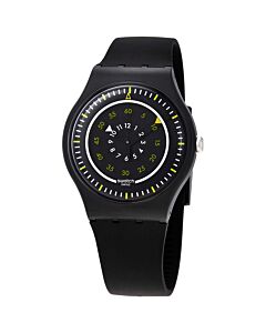 Men's Piu Nero Silicone Black Dial Watch