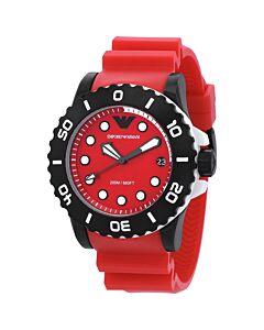Men's Polyurethane Red Dial Watch