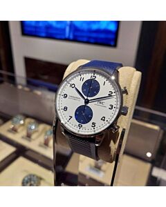 Men's Portugieser Chronograph Rubber White Dial Watch