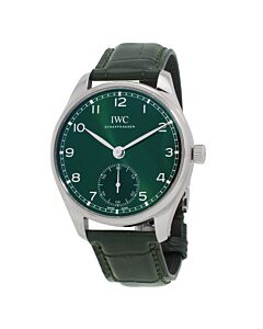 Men's Portugieser (Crocodile) Leather Green Dial Watch