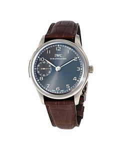 Mens-Portuguese-Minute-Repeater-Leather-Grey-Dial-Watch