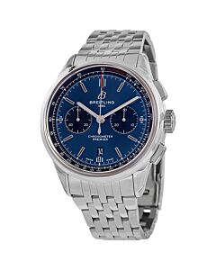 Men's Premier B01 Chronograph Stainless Steel Blue Dial Watch