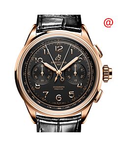 Men's Premier B15 Duograph Chronograph (Alligator) Leather Black Dial Watch