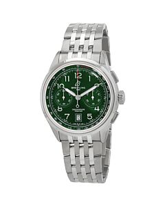 Men's Premier B01 Chronograph Stainless Steel Green Dial Watch