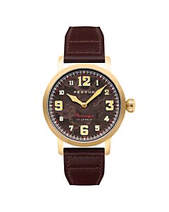 Men's Premiere GMT Leather Brown Dial Watch