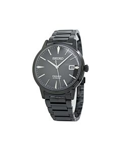 Men's Presage Stainless Steel Charcoal Dial Watch