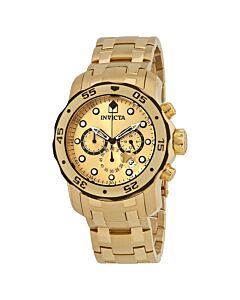 Men's Pro Diver 18K Gold Plated Steel Gold-Tone Dial