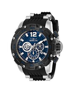 Men's Pro Diver Chronograph Polyurethane and Stainless Steel Blue Dial Watch