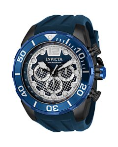 Men's Pro Diver Chronograph Silicone Black Dial Watch