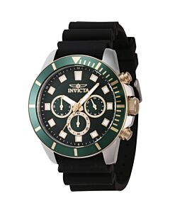 Men's Pro Diver Chronograph Silicone Green Dial Watch