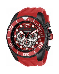 Men's Pro Diver Chronograph Silicone Red and Black Dial Watch