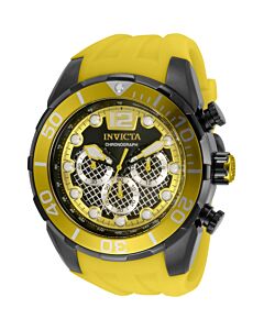 Men's Pro Diver Chronograph Silicone Yellow Dial Watch