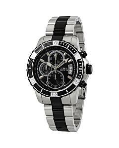 Men's Pro Diver Chronograph Stainless Steel Black Dial