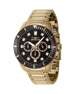 Men's Pro Diver Chronograph Stainless Steel Black Dial Watch