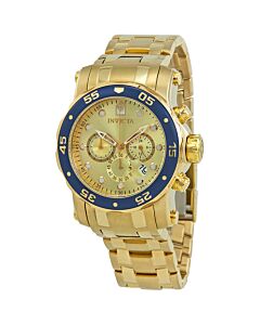 Men's Pro Diver Chronograph Stainless Steel Champagne Dial