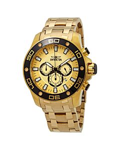 Men's Pro Diver Chronograph Stainless Steel Gold-tone Dial